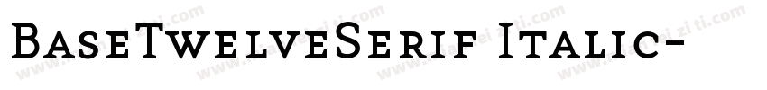 BaseTwelveSerif Italic字体转换